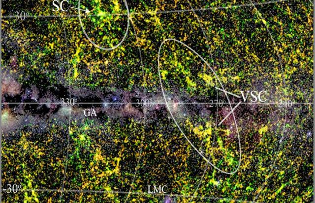 کشف یک ابرخوشه کهکشانی عظیم در نزدیکی راه شیری