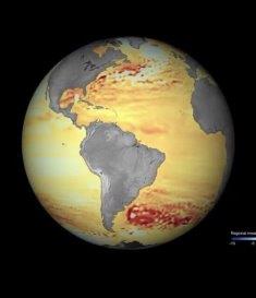 افزایش و کاهش سطح آب دریاها در طول ۲۶ سال